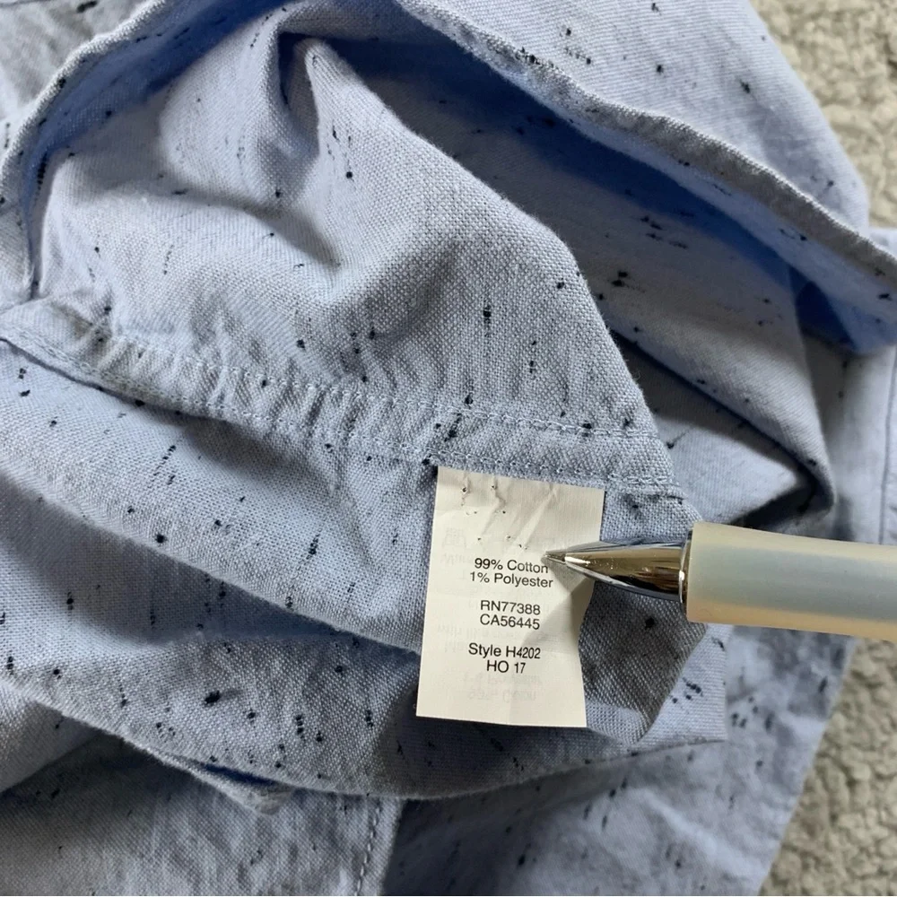 J.Crew Shirt Men's Slim Long Sleeve Button Up‎ Blue Size XL